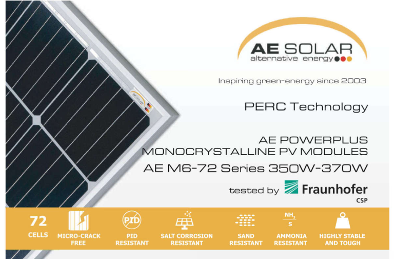 Tấm pin mặt trời AE Solar - Đức Tấm pin mặt trời AE Solar - Đức