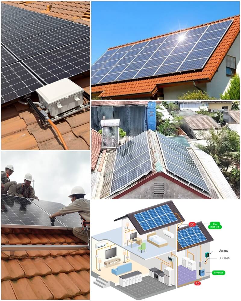 thi công hệ thống điện mặt trời áp mái độc lập solarone.vn