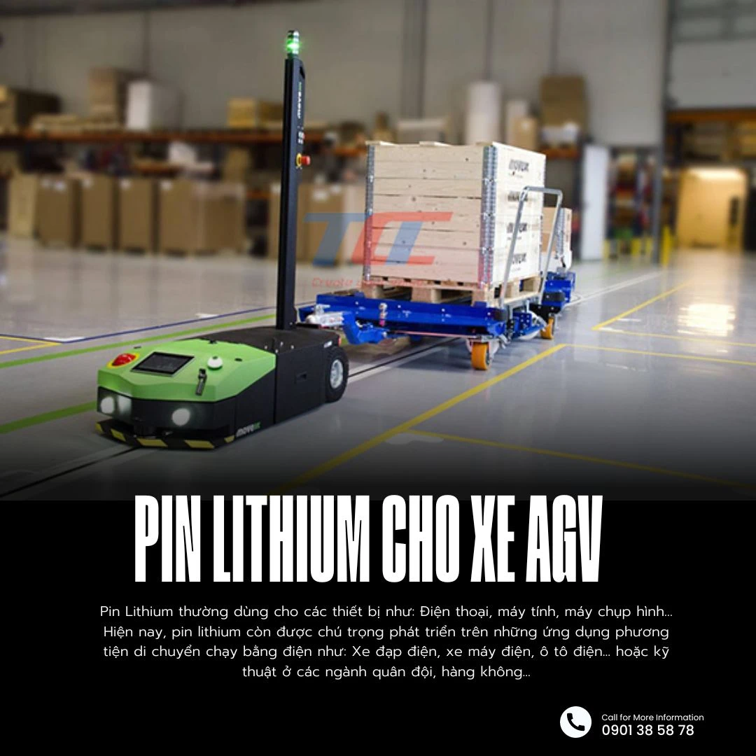 Pin Lithium cho xe AGV - Robot Lica Power
